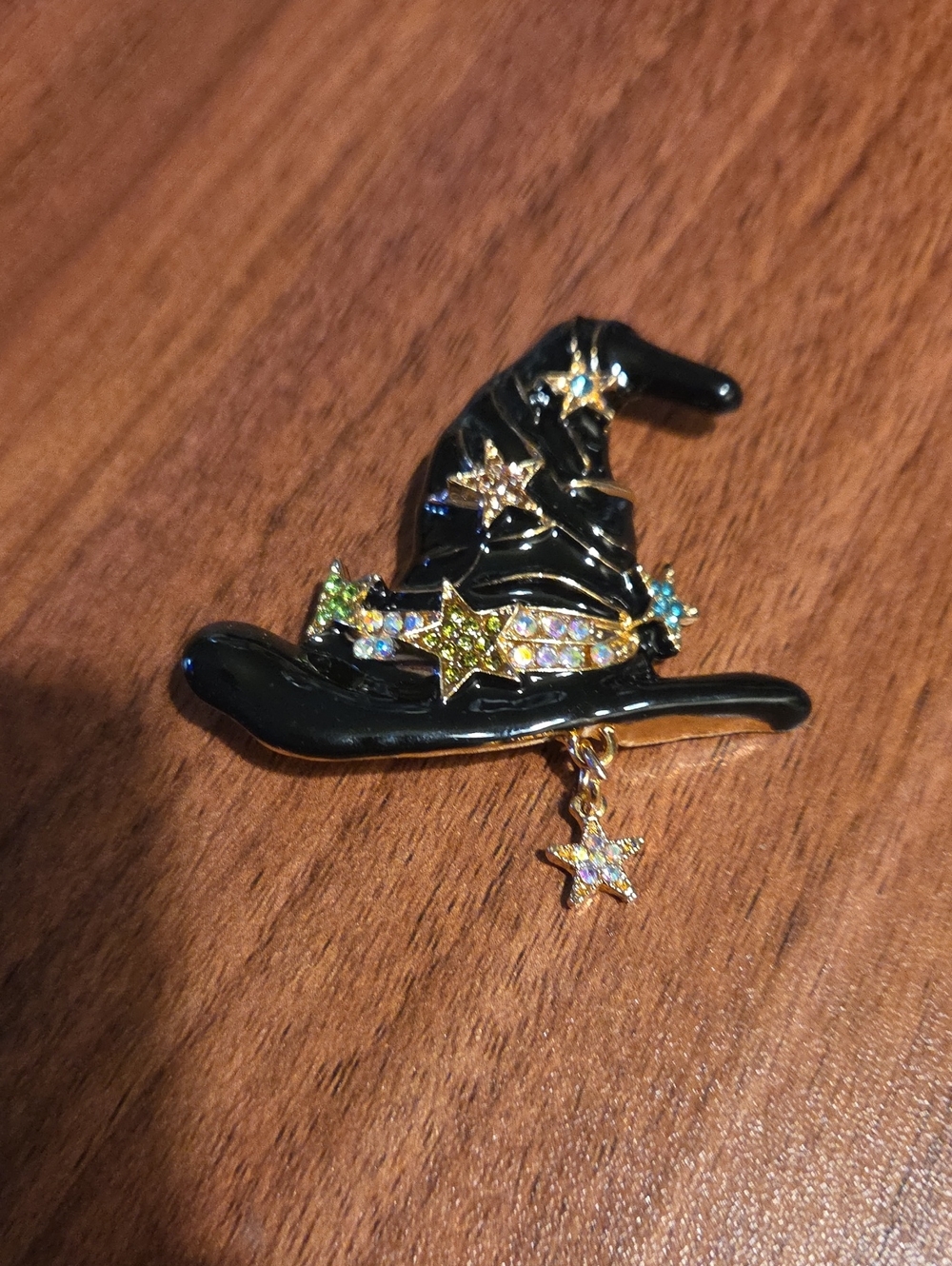 Black Star Witch Hat Brooch